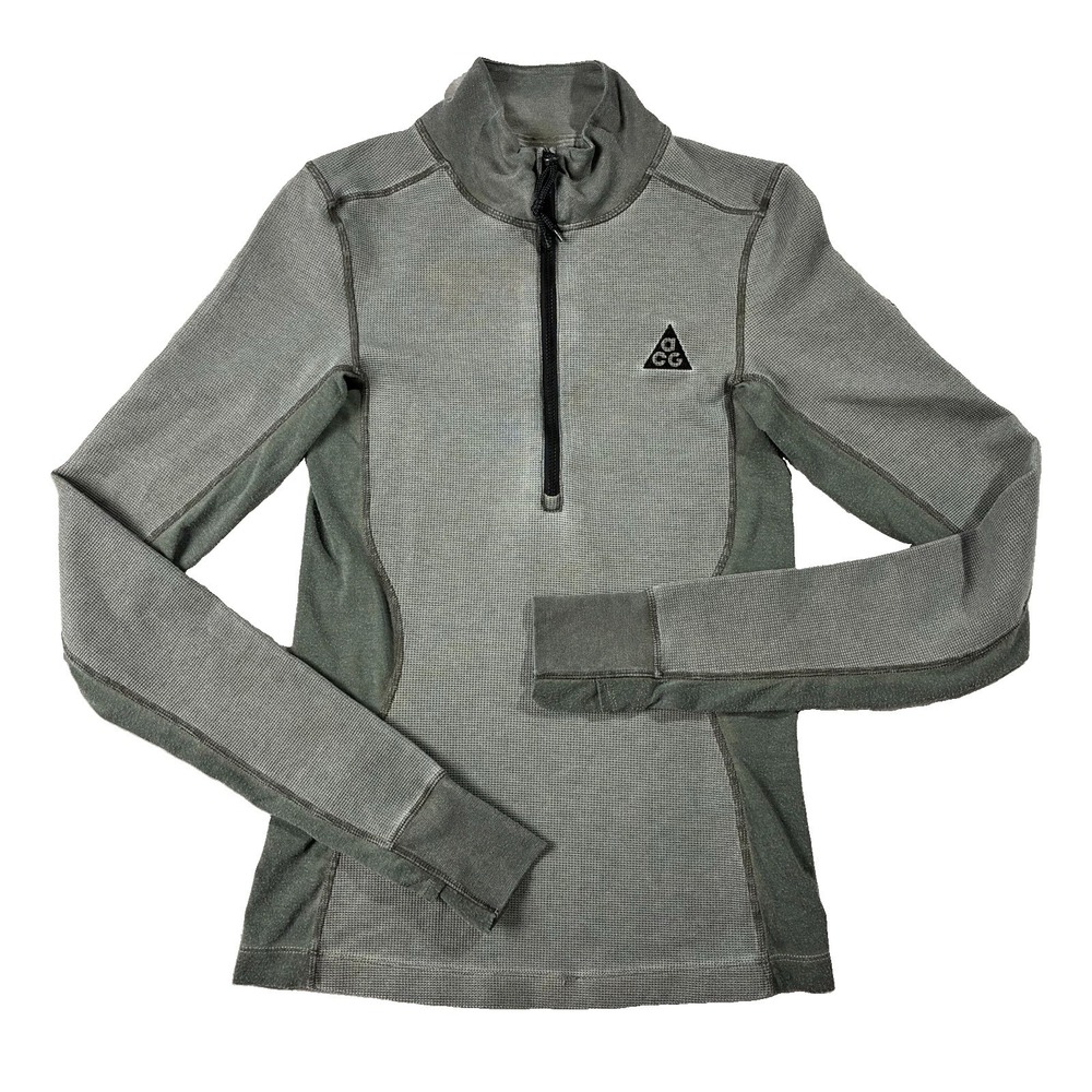 NWT Nike ACG Steeple Rock Half-Zip Base Layer Green Women's XS Gorpcore Outdoor
